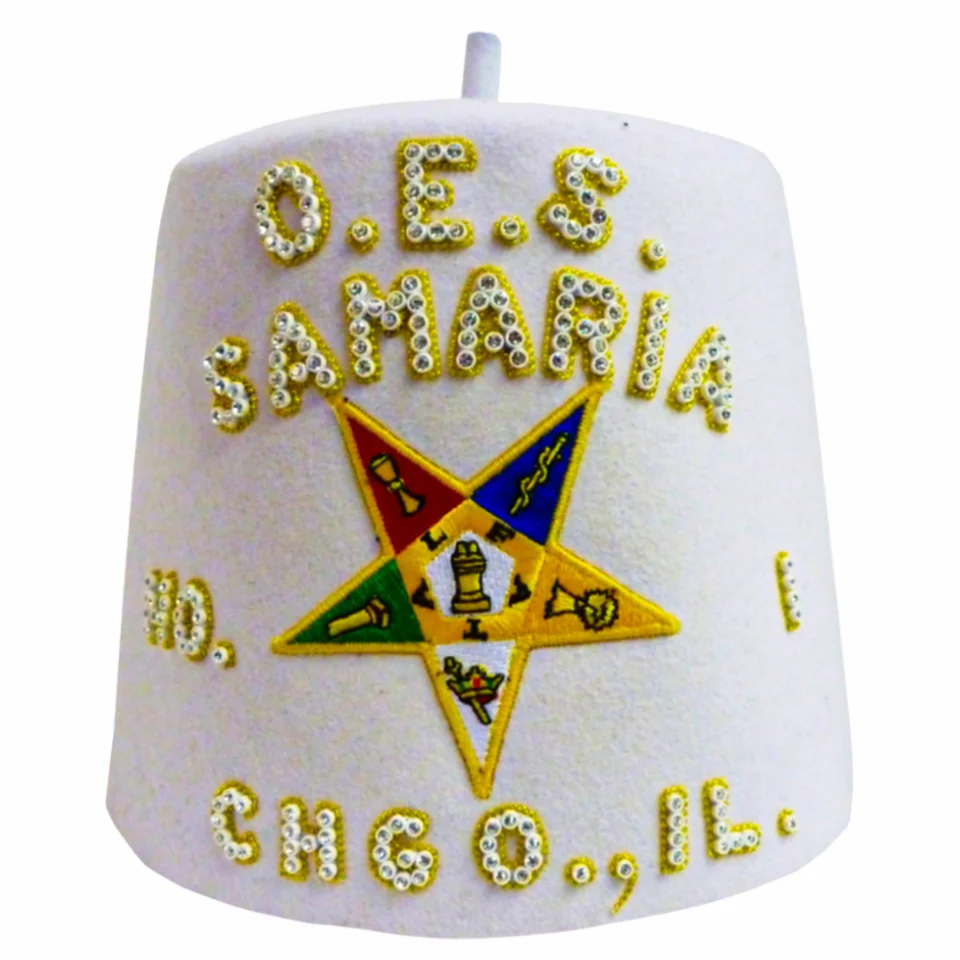 OES Off-White Fez Hat