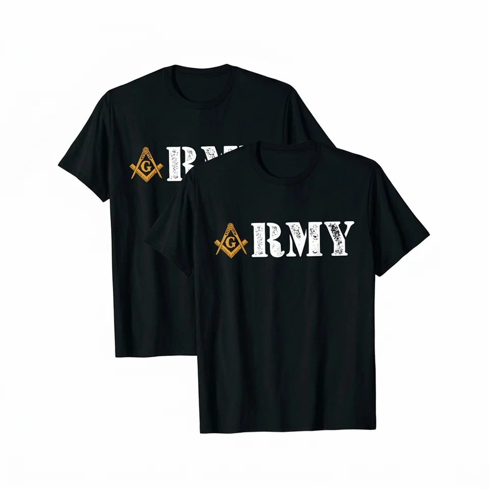 Army Masonic Memorial Day T-shirt with custom lodge name or personalized name print.