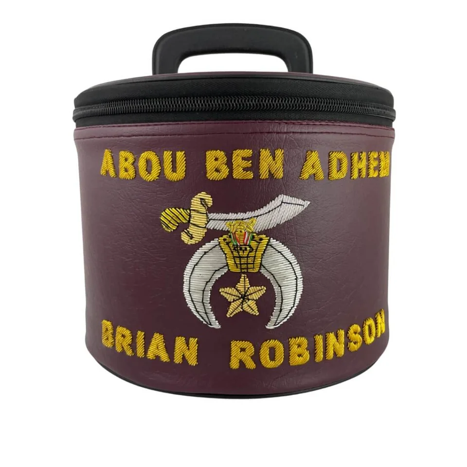 Shriners Fez Case Burgundy Color