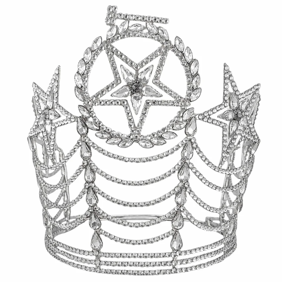 OES Grand Worthy Matron Crown – Taller Style Silver Tone