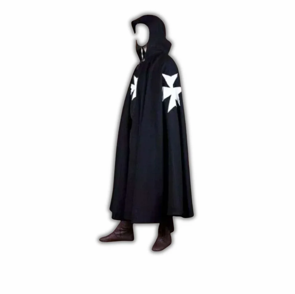 Medieval Knights Templar Tunic & Hooded Cloak