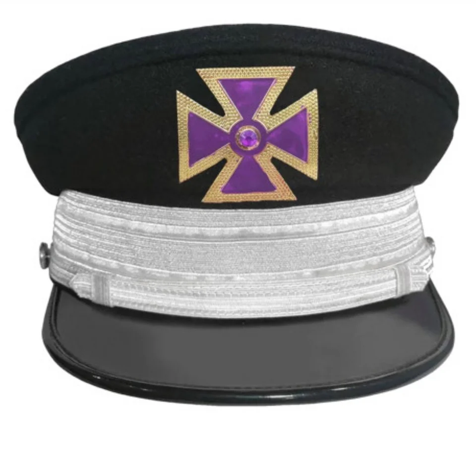 PAST GRAND COMMANDER KNIGHTS TEMPLAR COMMANDERY FATIGUE CAP -Silver