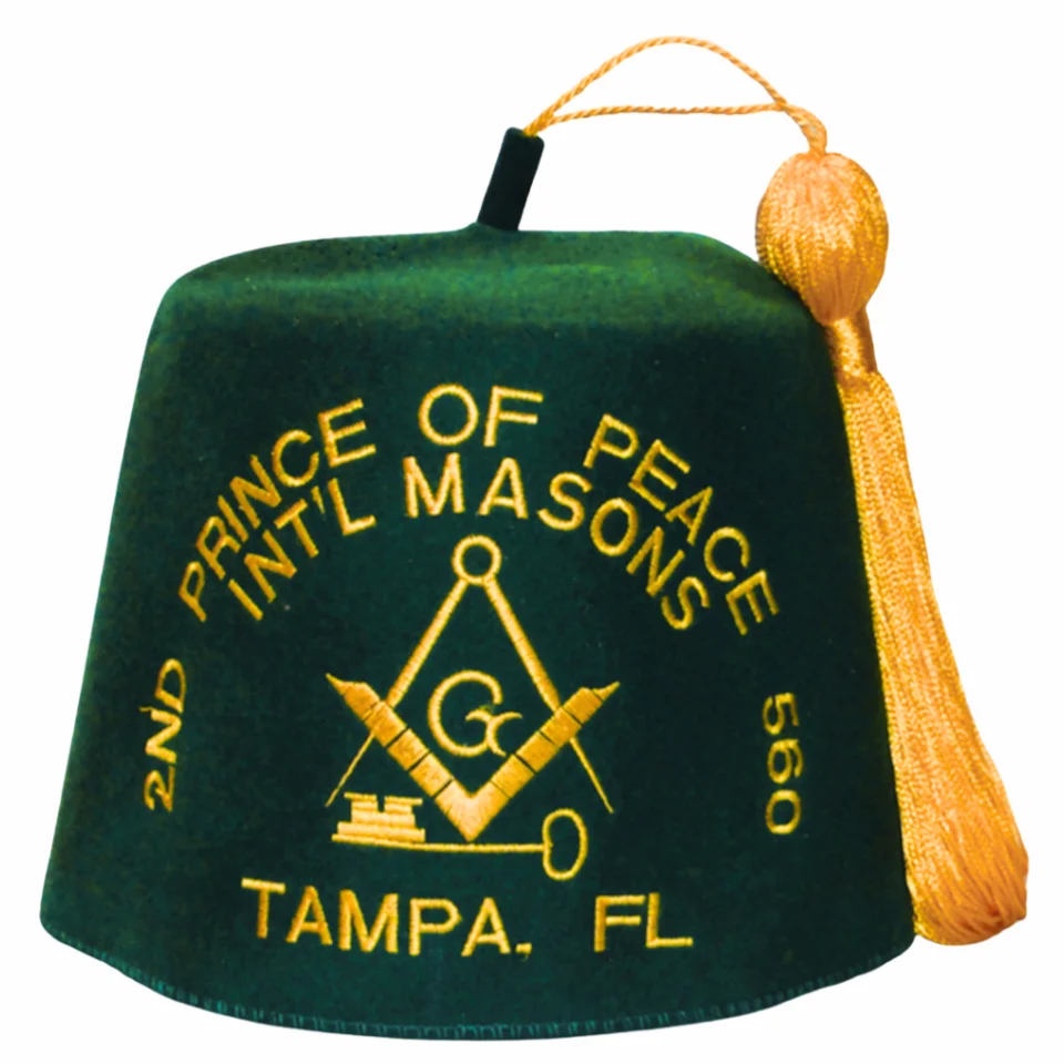 International Masons Embroidered Fez