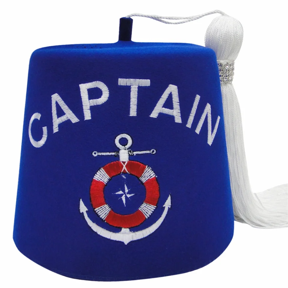 Novelty Fez, Custom Temple Name (CAPTAIN)