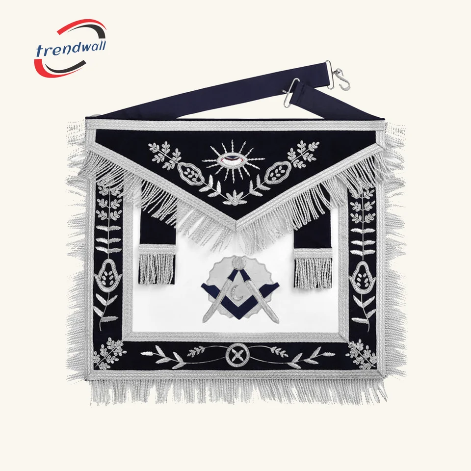 Junior Deacon Blue Lodge Officer Apron - Dark Blue